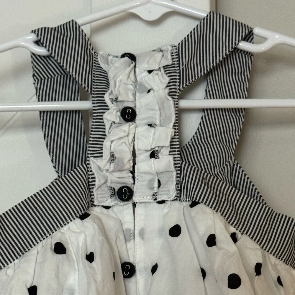 Deux Par Deux Girls Twirl Dress Floral Polka Dot Size 2T